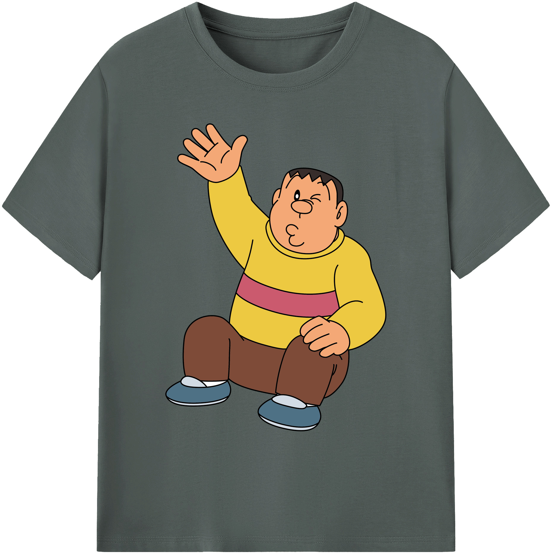 （画像用） ドラえもん 剛田武 Doraemon Gouta Takeshi 綿100％ メンズ半袖Tシャツ｜肌触りやわらか＆通気性